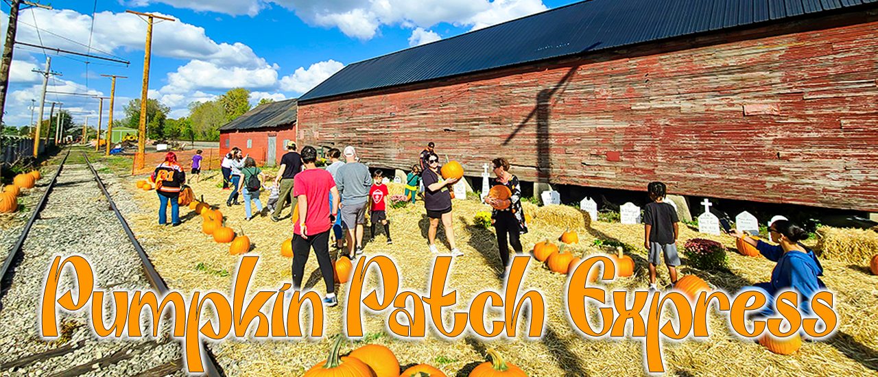 Pumpkin Patch Express 2026 hero banner at the Ohio Railway Museum